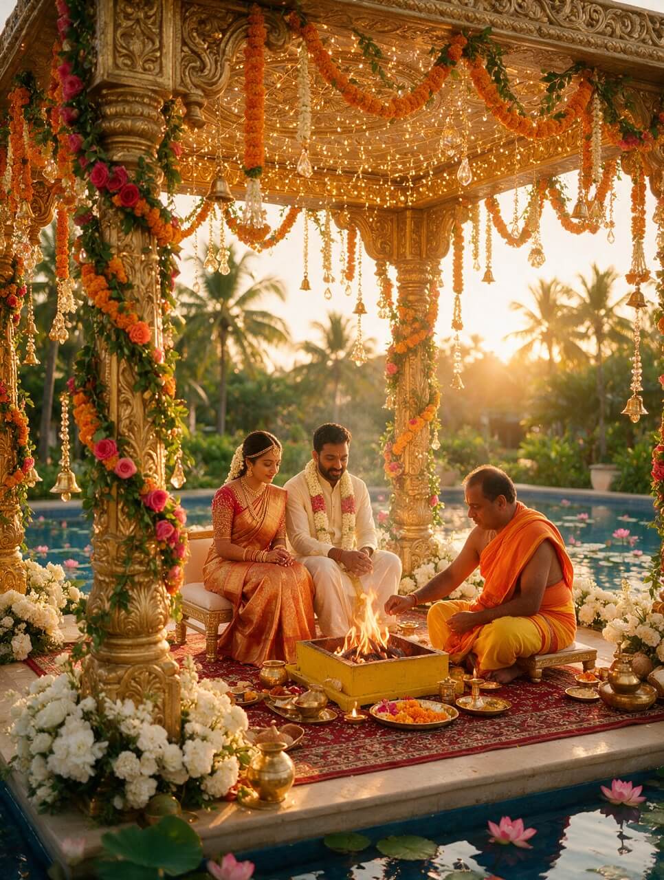 Destination and luxury Hindu wedding ceremony