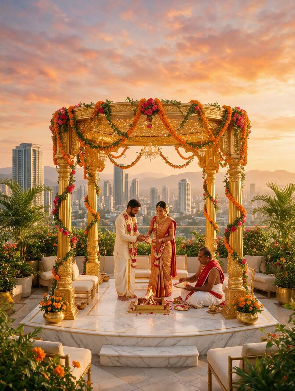 Themed traditional Hindu wedding ceremony